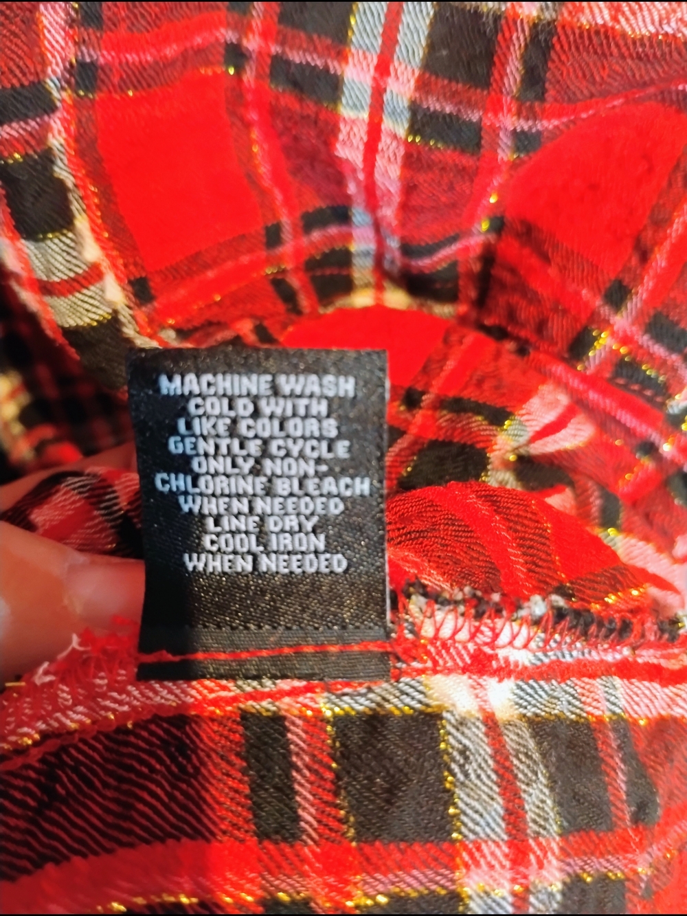 intro. Size 3X Red & Black Plaid Button-Up Shirt With Roll Tab Sleeves. NWT - Picture 7 of 11